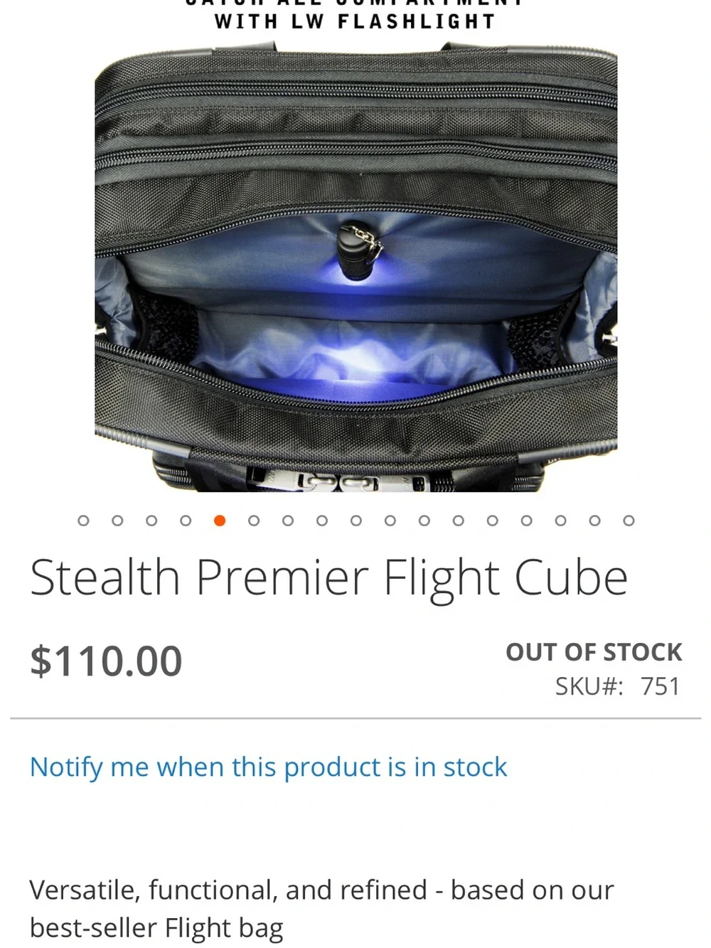 Luggage works small electronics cube bag